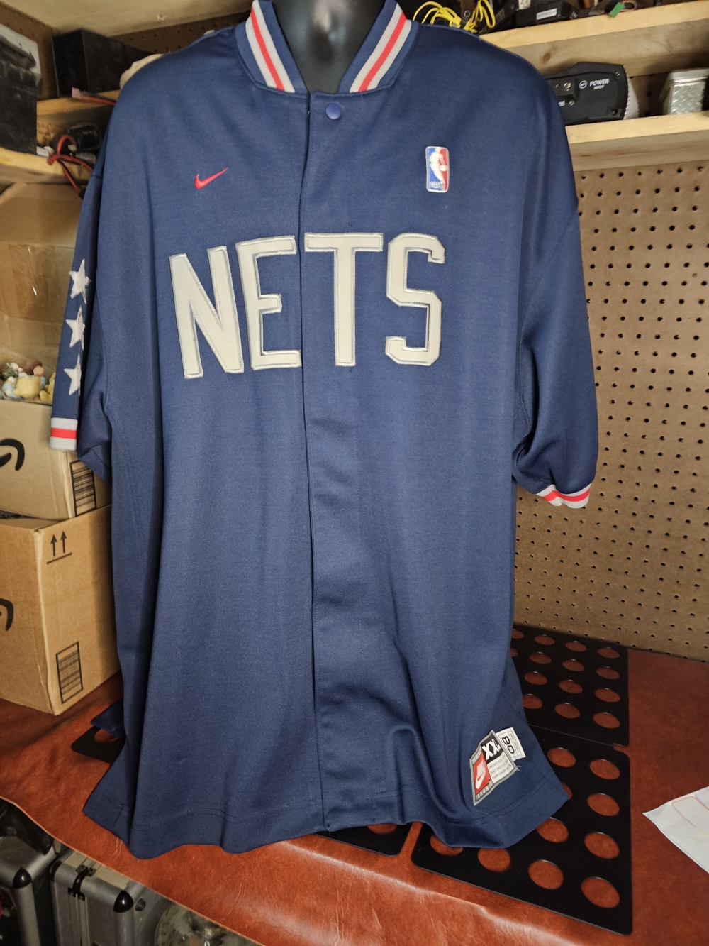 Nike NBA Nets Navy Short-Sleeve Team Jersey